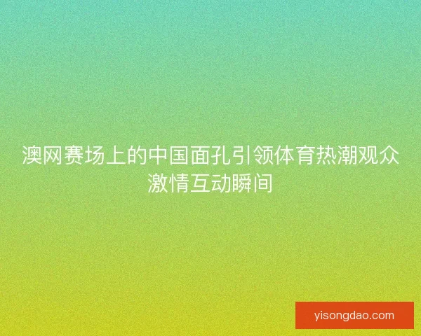 澳网赛场上的中国面孔引领体育热潮观众激情互动瞬间